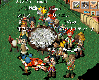 記念撮影（ディオメア劇場控え室にて）